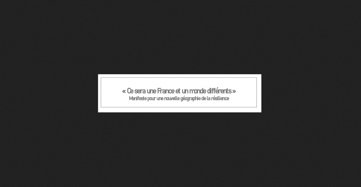 Ce sera une France et un monde différents